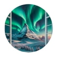 thumbnail image 4 of WYYP Northern Lights Snow Mountain Round Table Cloth 100% Polyester Fiber for Picnic Dining Kitchen Farmhouse White, 4 of 8