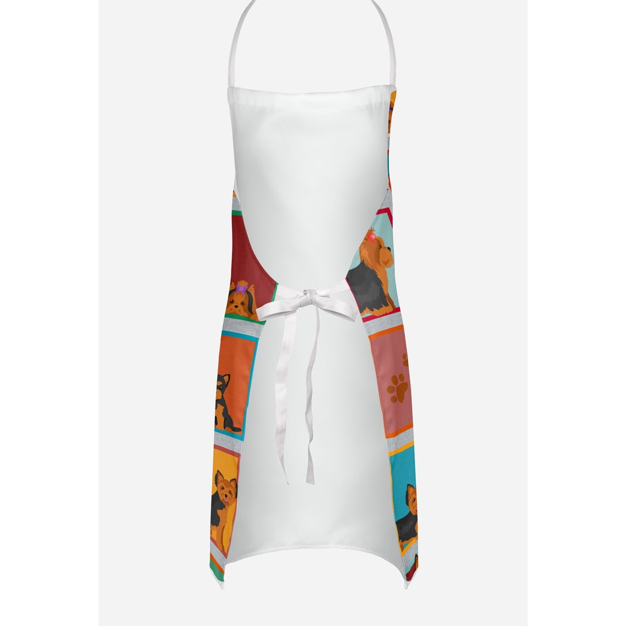Lots of Black and Tan Yorkie Apron 27 in x 30 in
