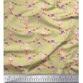 thumbnail image 1 of Soimoi Beige Rayon Fabric Birthday Theme Party Print Sewing Fabric Yard 42 Inch Wide, 1 of 5