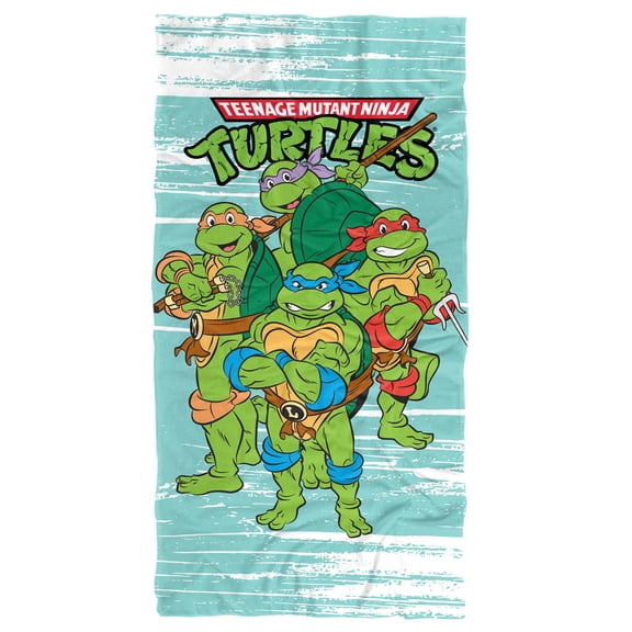 TMNT Beach Towel, 30"x60", TMNT Turtle Group Beach Towel