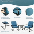thumbnail image 2 of Walsunny Blue 3-Piece Bistro Set Outdoor Seats with Cushions & Metal Frame, 2 of 8