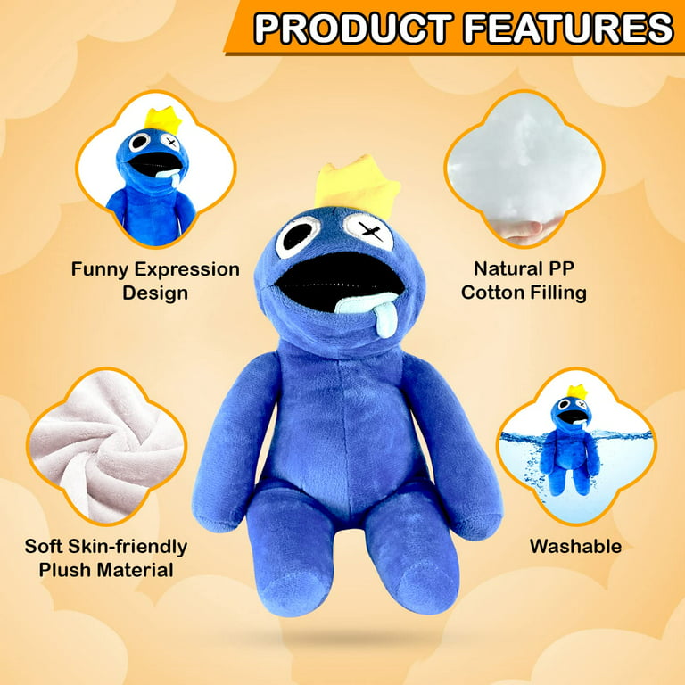 Rainbow Friends Blue Monster Plush Toy, Stuffed Animal for Fans