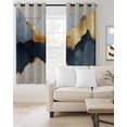 thumbnail image 2 of Blue Gold Mountain Blackout Curtains for Bedroom Living Room Darkening Curtains 84 Inch Length 2 Panels Set Country Abstract Marble Texture Window Curtain Window Treatment Grommet Drapes 52"x84", 2 of 9