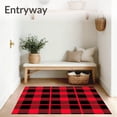thumbnail image 3 of ODIKA 3'x5' Machine Washable Non-Slip Area Rug, North Woods Plaid Hunting Camp Treasure High Traffic Rug with Pad, Red, 615248, 3 of 8