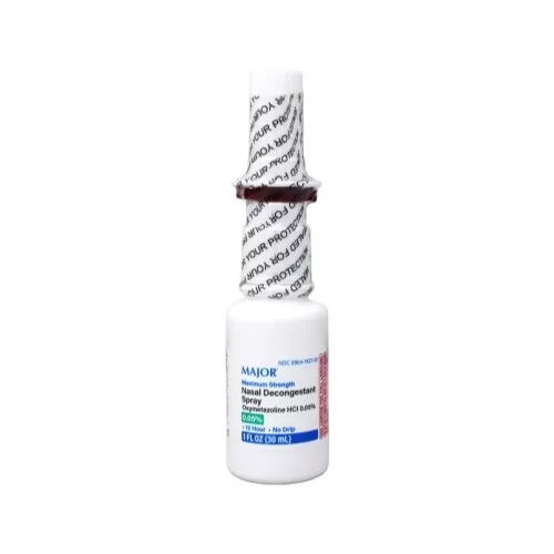 Major 12-Hour Nasal Spray Decongestant | OTC Medicine for Nasal Congestion 1 Oz 6 Pk | Sinus Rinse | Allergy Medicine | Sinus Medicine for Adults | Nasal Spray for Dry Nose | Sinus Pressure Relief