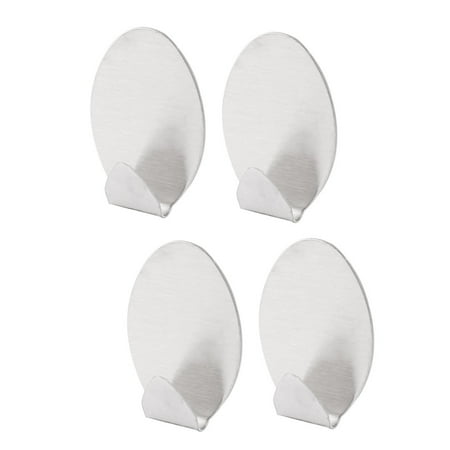 Bathroom Kitchen Self Adhesive Stainless Steel Wall Sticker Hook Hanger 4pcs Walmart Canada
