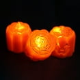 thumbnail image 5 of Eespoir Halloween Pumpkin LED Candles Light, Pumpkin Flameless Tea Lights Candles, Battery Operated for Halloween Thanksgiving Autumn Party Decor, 5 of 9