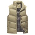 thumbnail image 2 of Mifsaly Mens Warm Puffer Vests Padded Zip Up Stand Collar Quilted Vest Fall Winter Daily Going Out Sports Travel Casual Outfits with Zipper Pockets, 2 of 9