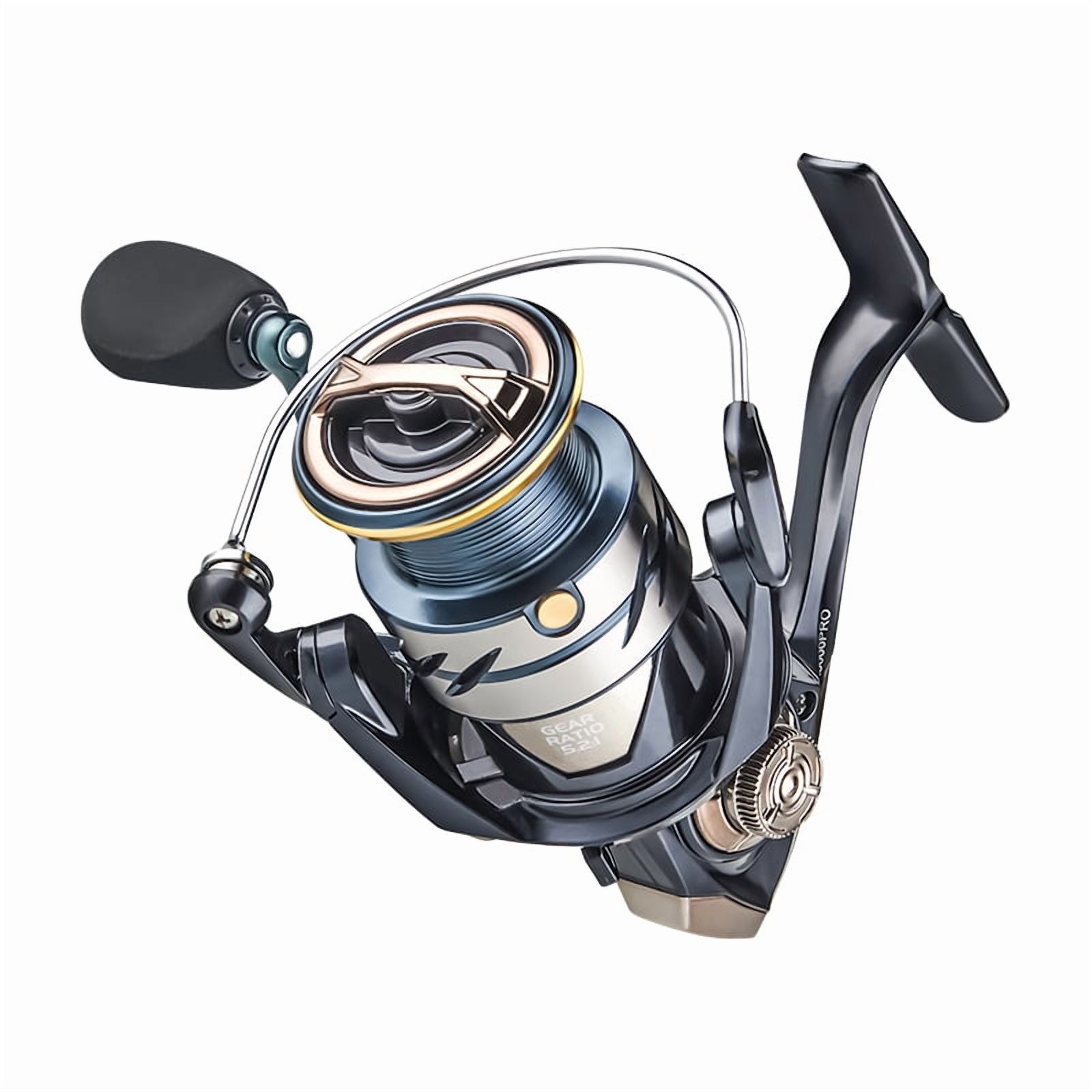 DEUKIO 2024 New Fishing Reel 5.2:1 MAX Drag Power 18lbs Aluminum Spool Fish Alarm Spinning Reel for Saltwater Freshwater
