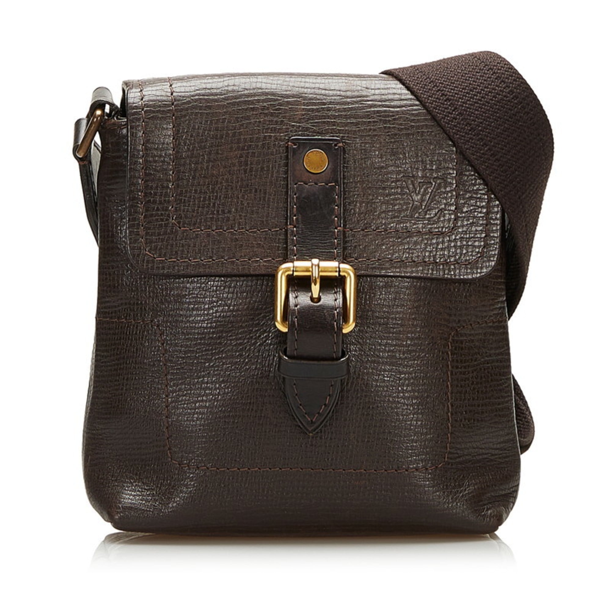 Authenticated Used Louis Vuitton Utah Yuma Shoulder Bag M92995 Cafe ...