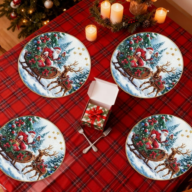 Lekihaq Napperons en Diatomite pour Table à Manger, Tapis de Table Antidérapants Absorbants, Lavables Réutilisables Imperméables pour Cuisine, Fête, Dîner de Vacances, Décoration Intérieure