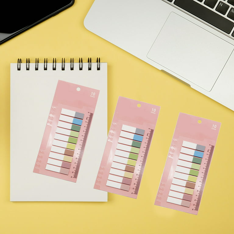 WEGUARD Transparent Sticky Tabs Page Markers Sticky Index Tabs for  Notebooks Annotating Books, Arrow Flag Tabs Colored Sticky Notes for  Teacher Home