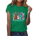 thumbnail image 2 of Spring Savings GaThRRgYP Easter Shirts for Women,Women's Fashion Crewneck Printed Short Sleeve T-shirt Casual Loose Shirt Tops, 2 of 6