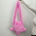 thumbnail image 5 of breaise Women's Fuzzy Star Crossbody Tote Bags Furry Shoulder Bag Cute Purse Handbag, 5 of 6