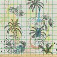 thumbnail image 2 of Ambesonne Exotic Fabric by the Yard Upholstery, Hand Drawn Palm Trees Sketch, 3 Yards, Pale Eggshell and Multicolor, 2 of 5