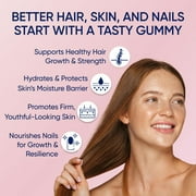 Moerie Hair Skin and Nails Gummies for Women & Men - Biotin for Hair Loss, Gummy Vitamins & Growth Dietary Supplements - Sugarbear for Thicker Hair - Allergen Free - 120 per serving - Balanced Diet