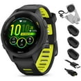 thumbnail image 5 of Garmin 010-02810-03 Forerunner 265S GPS Smartwatch Black/Amp Yellow Bundle with Deco Essentials Charging Dock, Silicone Dust Cover 3 Pack and USB Type C Charging Cable, 5 of 12