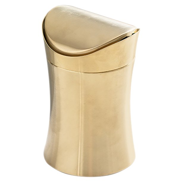 Pequeño bote de basura de escritorio de acero inoxidable con tapa para oficina y cocina Mini contenedor de basura elegante y funcional para encimeras y escritorios
