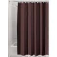 thumbnail image 2 of Soft 100% Microfiber Polyester Fabric Shower Curtain - Decorative Embossed Pattern Texture - for Bathroom Showers and Bathtubs - Machine Washable - 72" x 84" , Chocolate Brown, 2 of 5