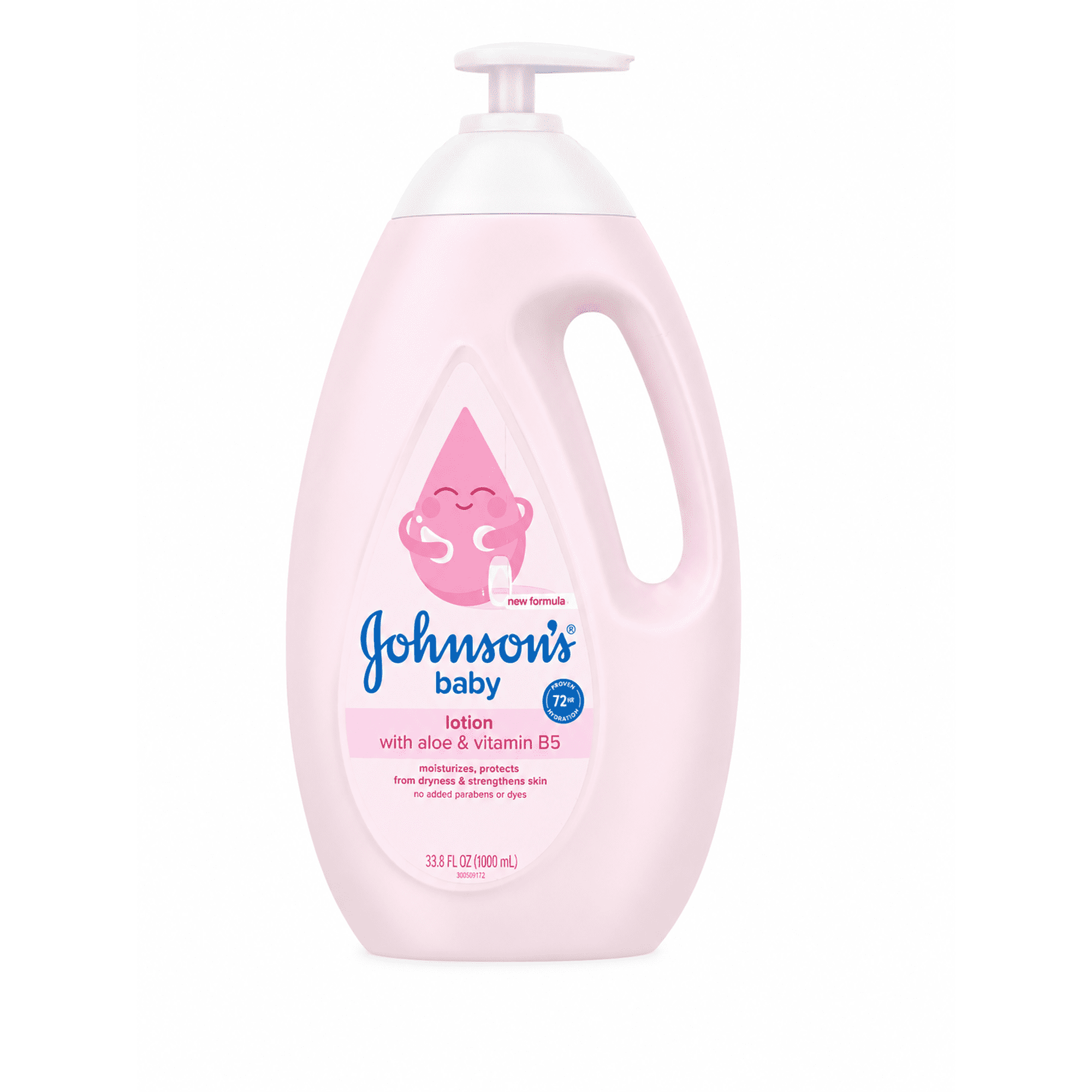 Johnson's Baby Moisturizing Pink Baby Lotion with Coconut Oil, Hypoallergenic and Dermatologist-Tested (33.8 fl. oz.)