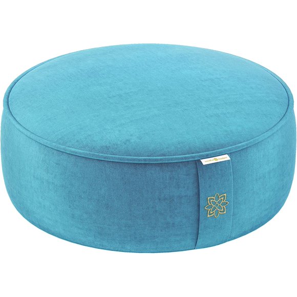 Mindful Modern Velvet Meditation Cushion - Floor Pillow for Yoga - Turquoise