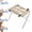 Khaki, variant on 2-in-1 Foldable Pet Grooming Bed, Detachable Bathing Hammock with Breathable Mesh, for Small Dogs & Cats Nail Clipping, Ear Cleaning