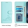 thumbnail image 3 of Flip case for GANGXUN BLU View 5 Wallet Case with Kickstand, Card Slots, RFID Block, Cat Design, 3 of 5