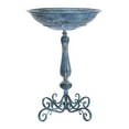 thumbnail image 3 of SAFAVIEH Orian Solid Rustic Outdoor Patio Bird Bath, Mossy Blue, 3 of 6
