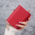 thumbnail image 2 of Daolelai New Style Card Holder Short Cute Small Ladies Coin Purse Simple Light Pu Leather Document Storage Bag Thin, 2 of 4