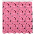 thumbnail image 3 of Ambesonne Eiffel Shower Curtain, Valentines Day Inspired, 69"Wx75"L, Pink White Black, 3 of 3