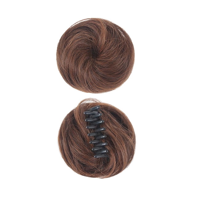Extension de Chignon en Cheveux Synthétiques Naturels à Clipser