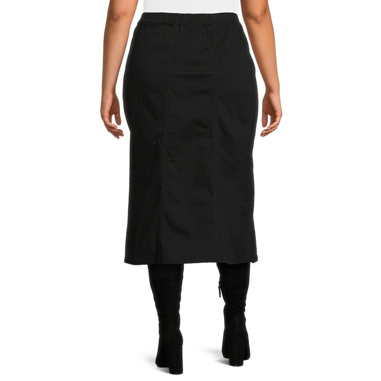 Walmart plus size denim skirt sales
