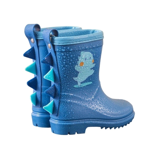 HAYIMI Kids Cartoon Rainboots Outdoor Waterproof Round Toe Child Dinosaur Rain Boots Lightweight Boys Rain Boots For Girls Mid Calf For Export Water Shoes Adorable Footwear