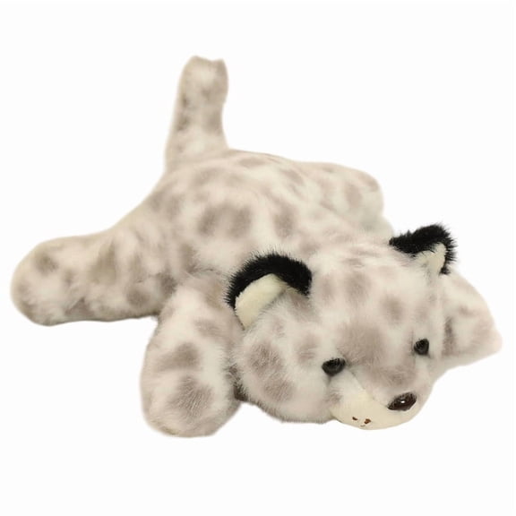 Magnetic Plush Stuffed Animal 6.3 Inch 1 Pack Gray Snow Leopard Soft Fluffy Car Dashboard Decor Kids Toy