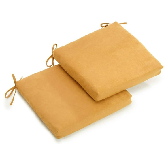 20-inch by 19-inch Solid Microsuede Chair Cushions (Set of 2) 93454-2CH-MS-LM