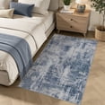 thumbnail image 4 of MICGEEK 3'x5' Abstract Area Rugs, Stain Resistant Washable Throw Rugs for Bedroom Kitchen Entryway, Modern Small Area Rug Front Door Mat Entrance Doormat with Non-Slip Backing, Dark Blue, 4 of 9
