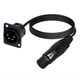 thumbnail image 1 of Cable de Extensión de Audio de 5 Metros con Conector XLR de para Montaje en Panel, Conector Hembra A XLR, Conector de Micrófono, Pasamuros, 1 of 6