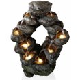 thumbnail image 2 of 7-Tiered Cascading Rock Fountain with LED Lights, 2 of 2