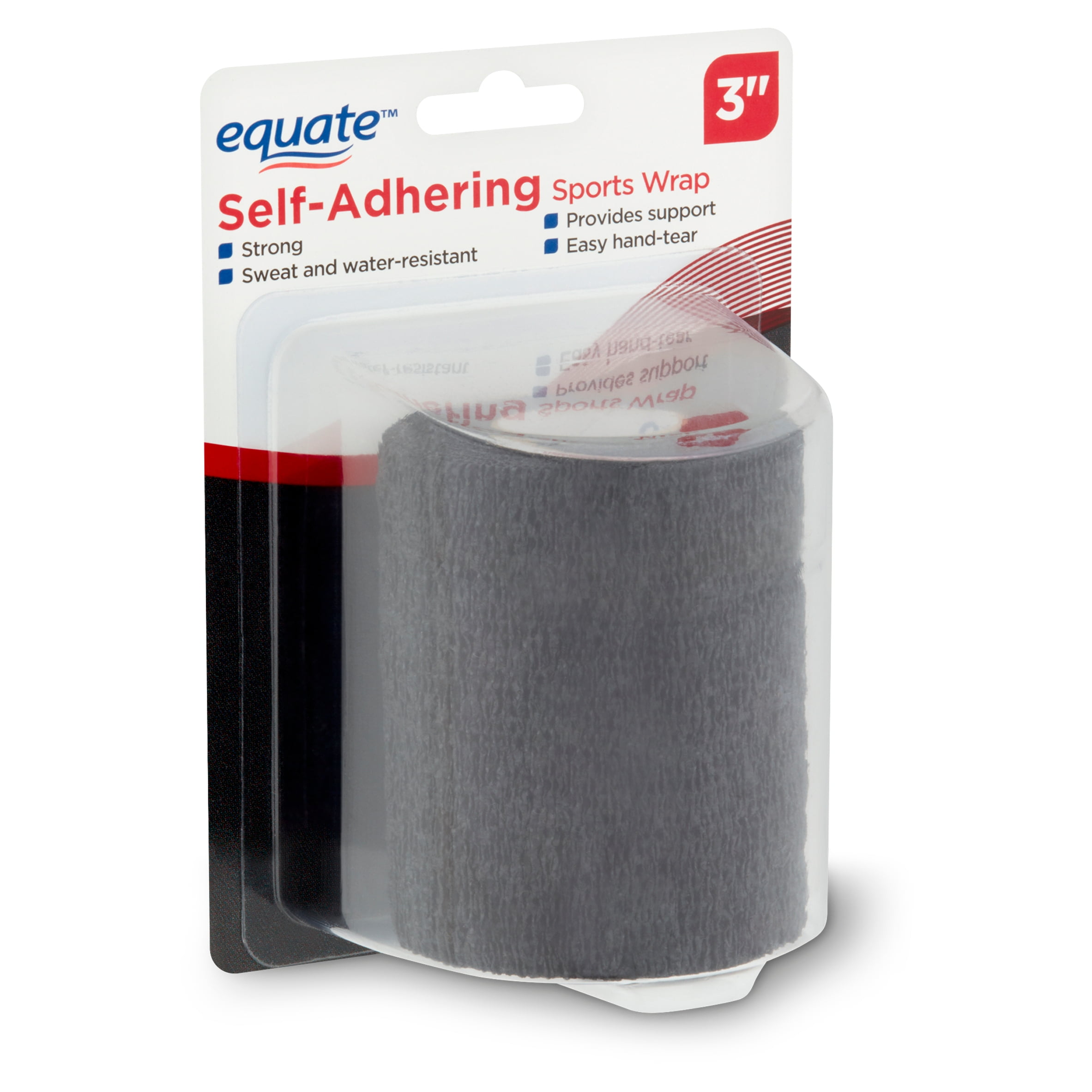 Equate 3" Black SelfAdhering Sports Wrap