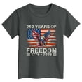 thumbnail image 4 of mgoYE 250th American Anniversary Girls Tee Girls Boy's 250 Years America Anniversary 250th Independence Day Vintage O-Neck T-Shirt(Grey,1-2 Years), 4 of 4