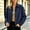 Blue suede look button leather jacket women a1, variant on thefmos Women's Lapel Collar Button Down Short Cropped Jacket Solid Color Casual Outerwear Fashion Fall Winter Outfit, Army Green 2XL