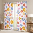 thumbnail image 2 of Manfei Cute Daisy Black Out Curtains,Cartoon Floral Curtains Pack of 2 (42x63 Each),Colorful Bedroom Curtains For Girl,Microfiber Room Decorative, 2 of 6