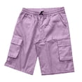 thumbnail image 4 of cllios Men's Classic Cargo Shorts Cotton Work Shorts Multi Pocket Loose Fit Casual Outdoor Hiking Shorts for Men Purple M, 4 of 5