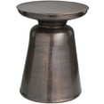 thumbnail image 6 of DecMode 15" x 19" Copper Metal Accent Table with Bell Shaped Base, 1-Piece, 6 of 7