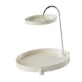 thumbnail image 4 of Estante de almacenamiento de 2 niveles, organizador de cocina con rotación de 360 ​​grados, para encimera y maquillaje Blanco, 4 of 9