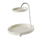 thumbnail image 4 of Estante de almacenamiento de 2 niveles, organizador de baño con rotación de 360 ​​grados, multiusos, para cocina Blanco, 4 of 9