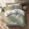thumbnail image 2 of White Diamond Lattice Queen Size Comforter Set, Green Retro Plaid Texture Bedding for All Seasons, 4 Pcs Bed Set, 1Quiltcover (90"x92") ,1Sheet(94"x116"), 2Pillowcases (30"x20"), 2 of 9