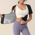 thumbnail image 2 of Edvintorg Womens Shapewear Tummy Control Short Sleeve Scoop Neck Waist Trainer Tank Top Stretch Workout Body Shaper Womans Clothes Silver XL, 2 of 9