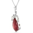 thumbnail image 3 of Galaxy Gold 14K Solid Gold Natural Ruby Pendant Necklace for Women - White Gold Fine Jewelry, 3 of 3
