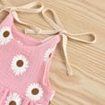 thumbnail image 6 of Penkiiy Summer Baby Girls Daisy Straps Sleeveless Jumpsuit Casual Bodysuit Clothes Gifts for Baby Girls for 18-24 Months Kids Pink 2023 Summer Deal, 6 of 9